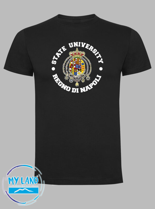 t-shirt nera state of university - mylandoriginal