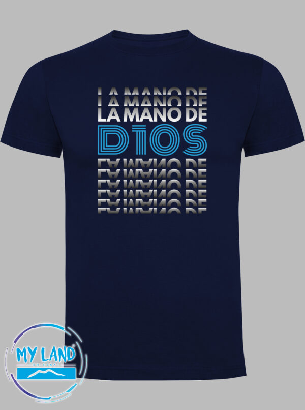 t-shirt blu navy la mano de d10s onda - mylandoriginal