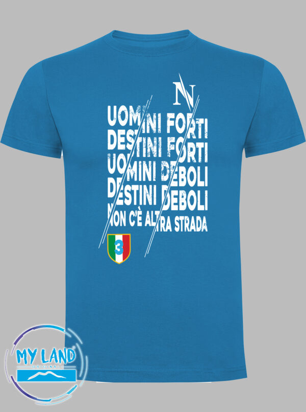 t-shirt azzurro destini forti - mylandoriginal
