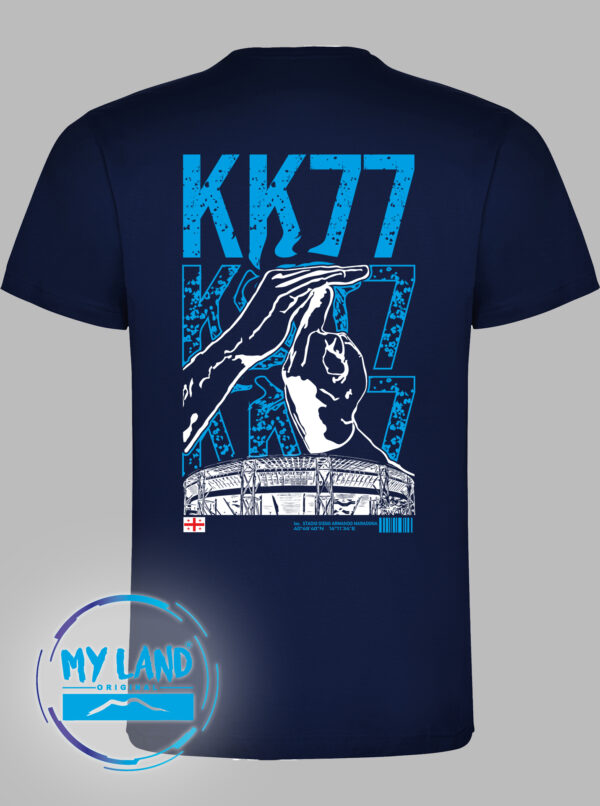 t-shirt blu navy retro - kk77 - mylandoriginal