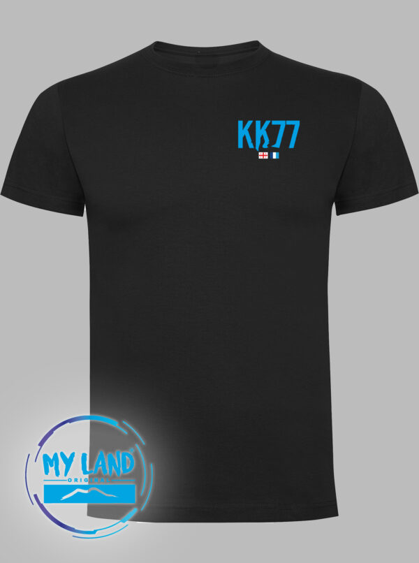 t-shirt nera fronte - kk77 - mylandoriginal