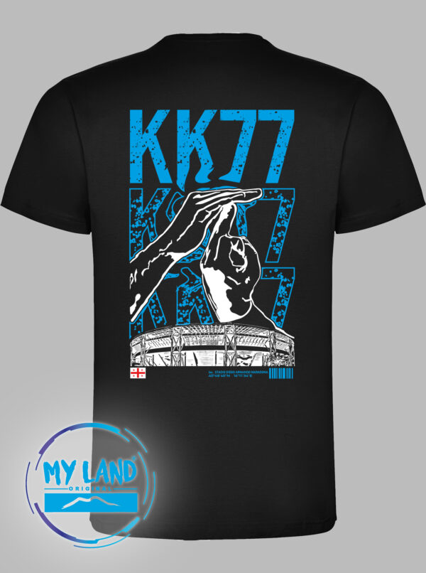 t-shirt nera retro - kk77 - mylandoriginal