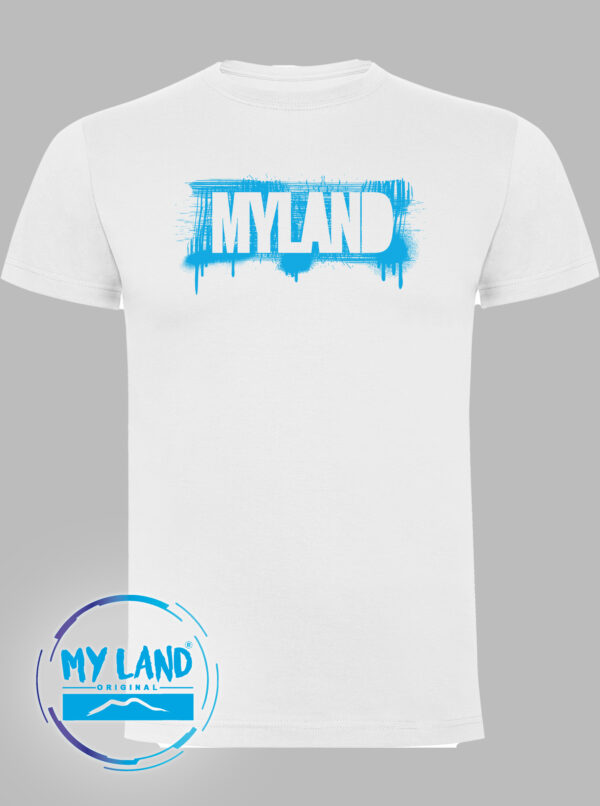 t-shirt bianca - spray - mylandoriginal