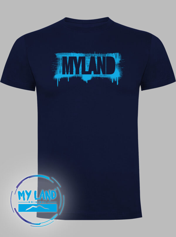 t-shirt blu navy - spray - mylandoriginal
