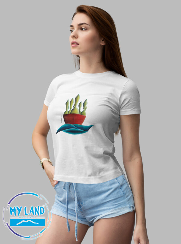 t-shirt bianca - Grazia Famiglietti - in attesa del miracolo - myland original