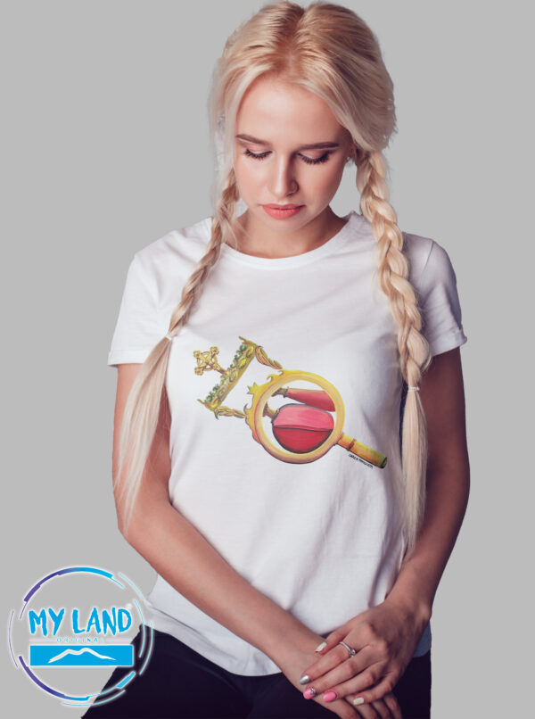 t-shirt bianca - Grazia Famiglietti - la chiave dell'acqua - myland original