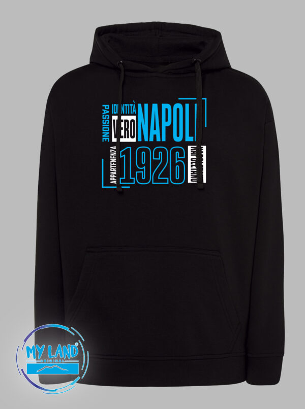 Felpa nera con cappuccio MANIFESTO - mylandoriginal