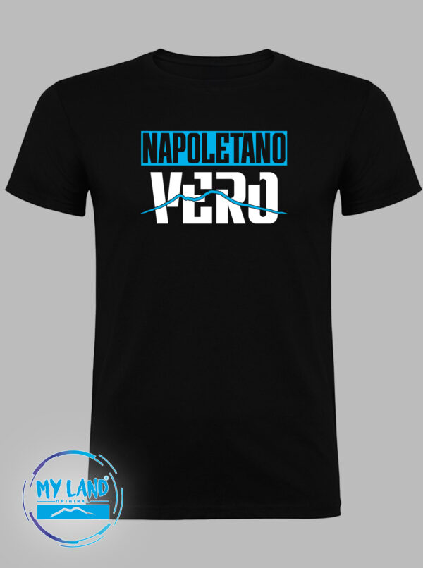 t-shirt nera - napoletano vero - mylandoriginal