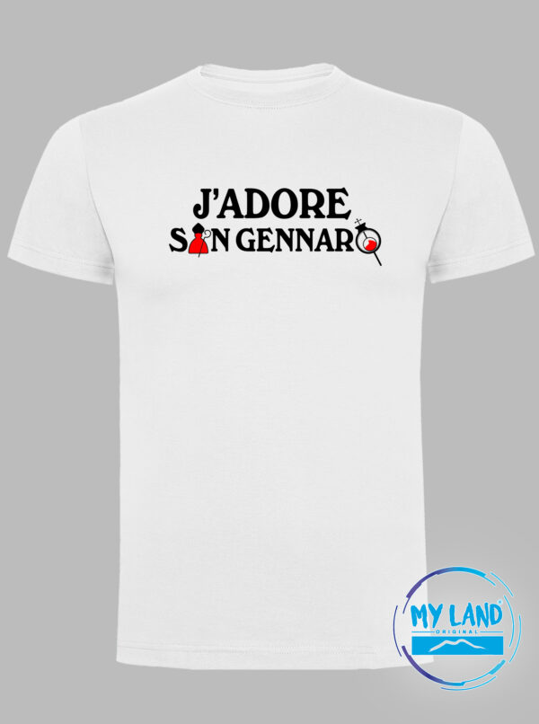 T-shirt bianca - J'ADORE SAN GENNARO