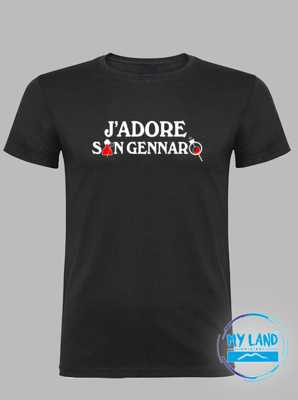 T-shirt nera - J'ADORE SAN GENNARO
